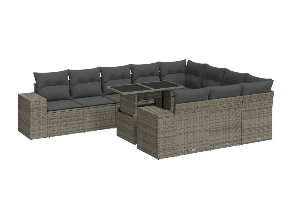 Gray Woven Resin Wicker Outdoor Furniture Set - dlz1766587615076