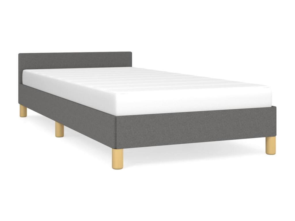 Gray Fabric Bed Frame, 90 x 200 cm