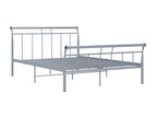 Gray Metal Bed, 140 x 200 cm