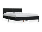 Black Engineered Wood Bed Frame, 140 x 200 cm