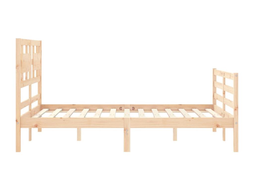 Brown Solid Wood Bed Frame