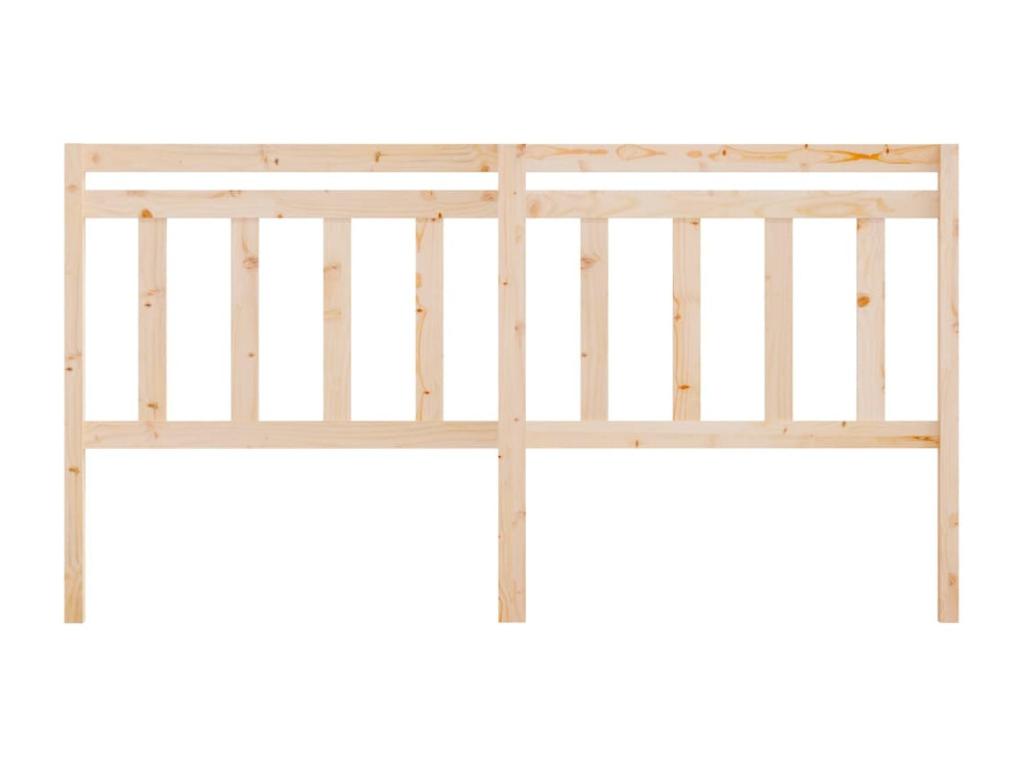 Brown Solid Wood Bed, 186 x 4 x 100 cm