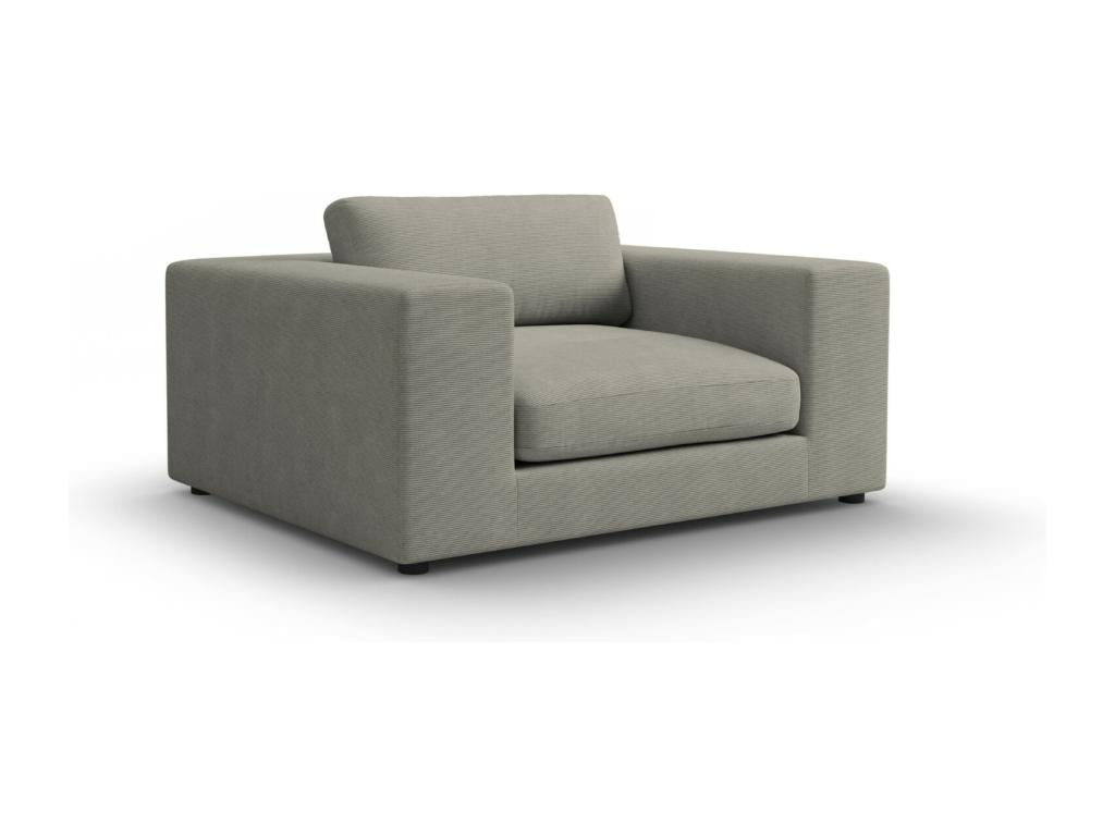 Gray Velvet Sofa, 156 x 122 x 72 cm