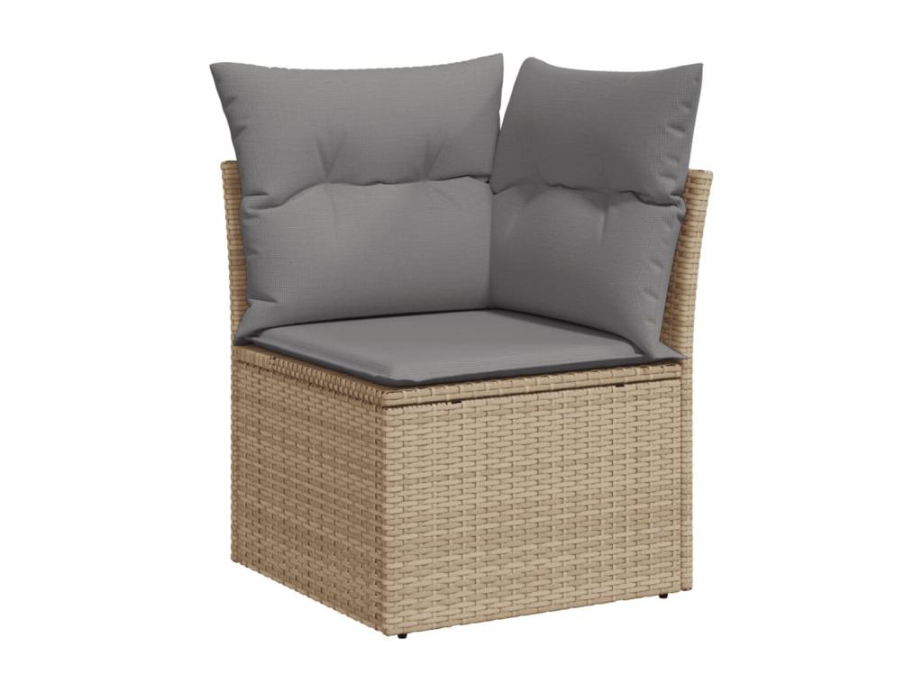 Beige Woven Resin Wicker Outdoor Furniture Set - dlz1766587862377
