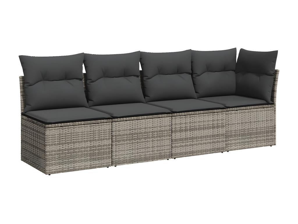 Gray Woven Resin Wicker Outdoor Furniture Set - dlz1766587629904