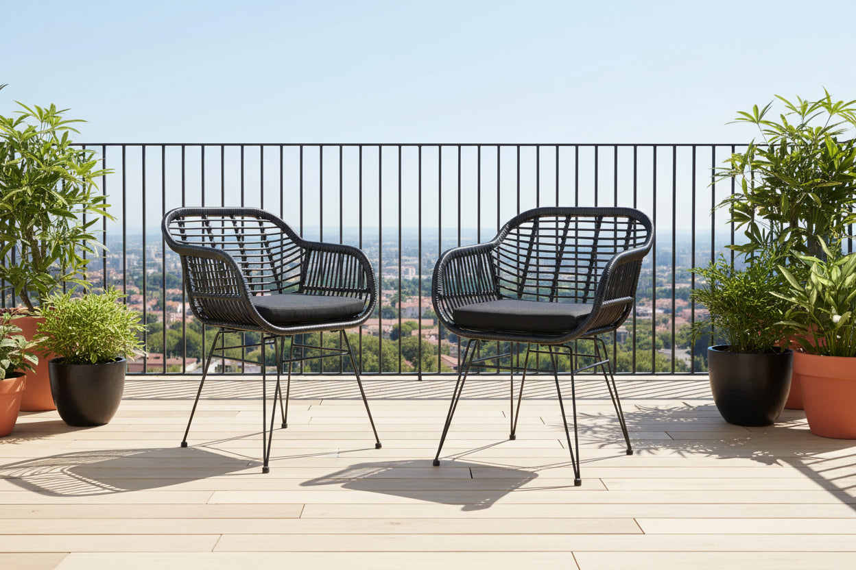 Black Metal Accent Chair