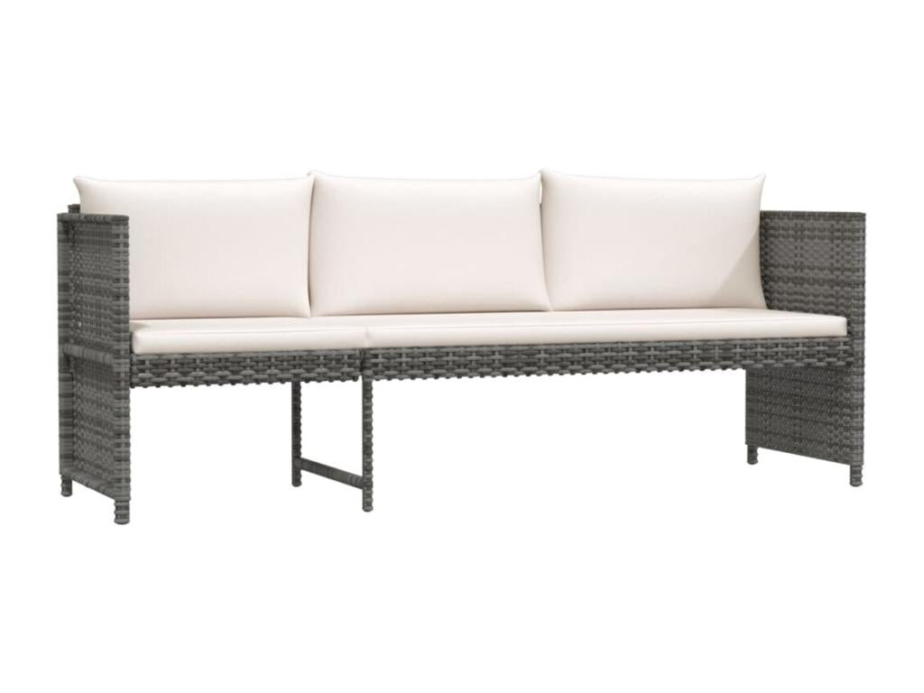 Gray Outdoor Furniture Set, 180 x 58 x 57.5 cm