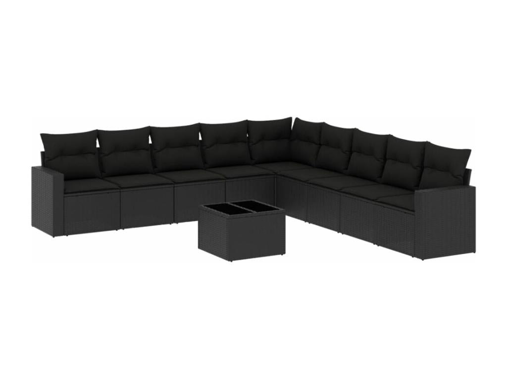 Black Woven Resin Wicker Outdoor Furniture Set - dlz1766587981469