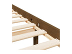 Brown Solid Wood Bed Frame, 200 x 200 cm