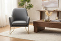 Gray Velvet Accent Chair - dlz1766587541325