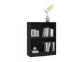 Black Engineered Wood Bookcase, 60 x 24 x 74.5 cm