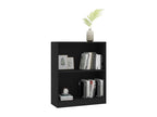 Black Engineered Wood Bookcase, 60 x 24 x 74.5 cm
