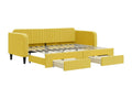 Yellow Velvet Bed, 80 x 200 cm