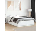White Engineered Wood Bed Frame, 160 x 200 cm