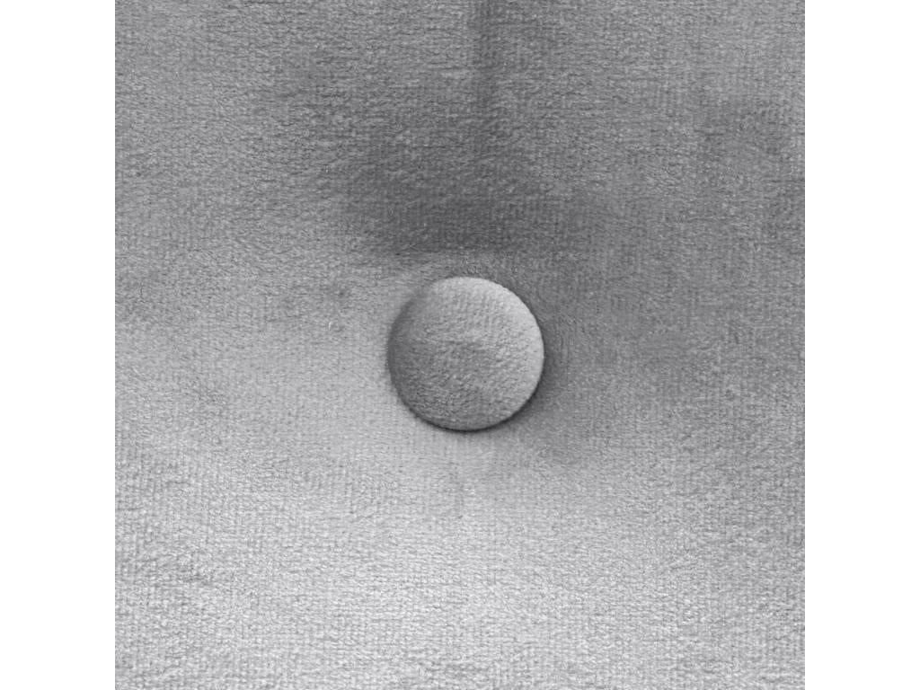 Gray Velvet Bed, 110 x 115 cm