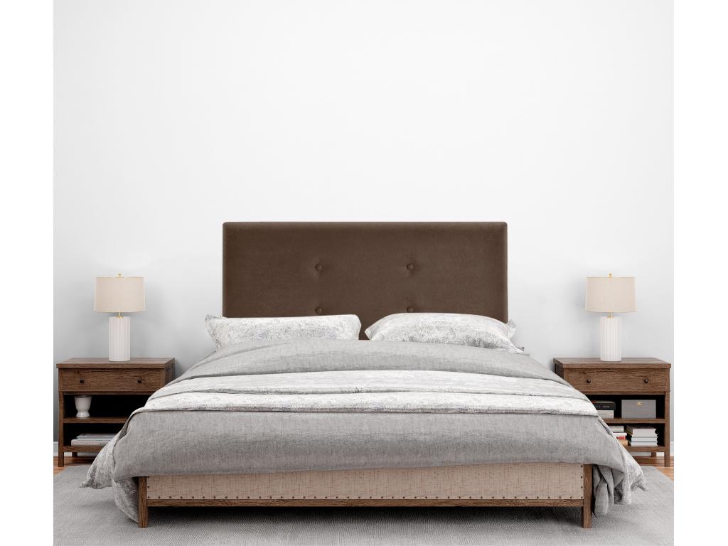 Brown Fabric Bed, 90 x 50 cm