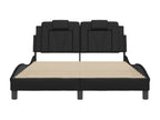 Black Faux Leather Bed Frame, 140 x 200 cm