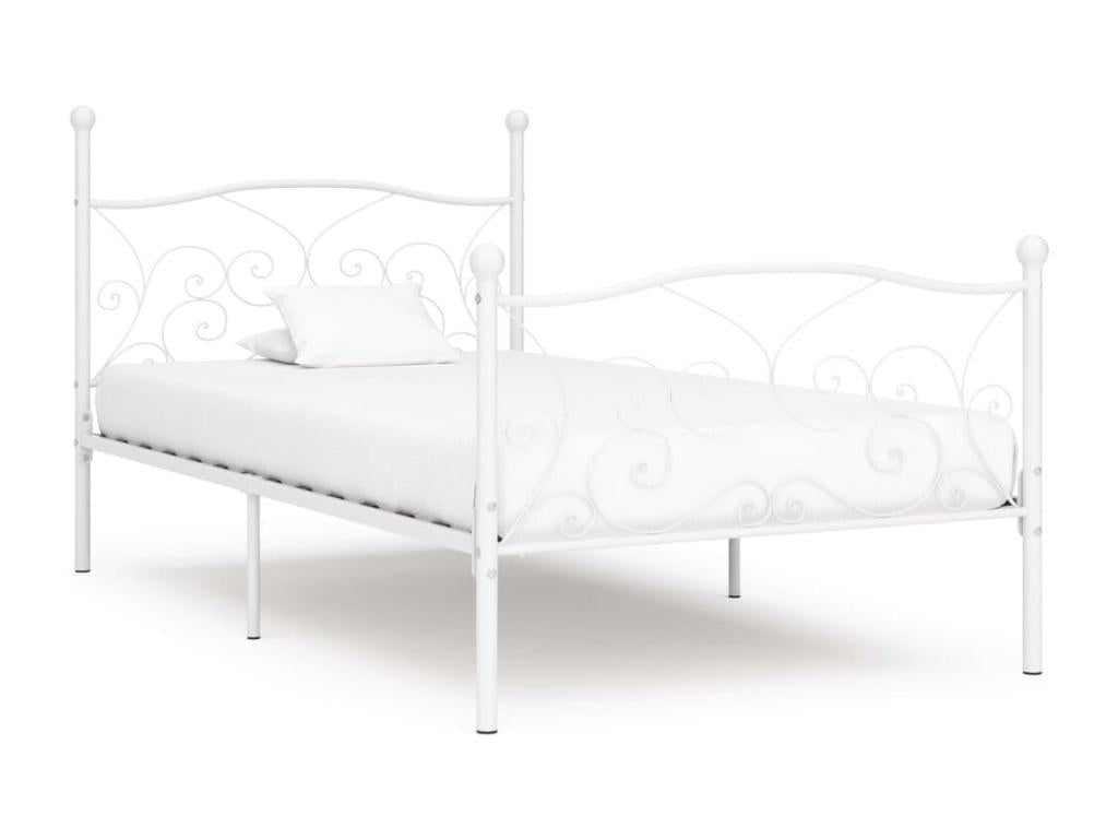White Metal Bed Frame, 90 x 200 cm
