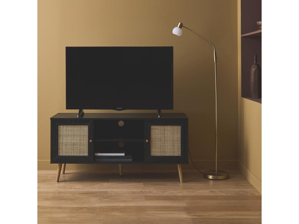 Black TV Stand, 120 x 39 x 56.5 cm