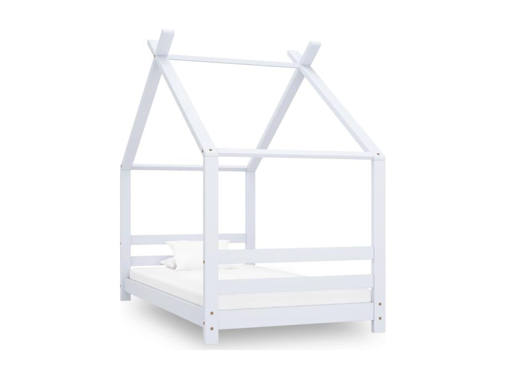 White Pine Wood Bed Frame, 80 x 160 cm