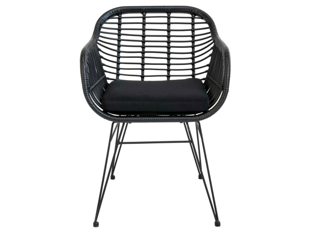 Black Metal Accent Chair