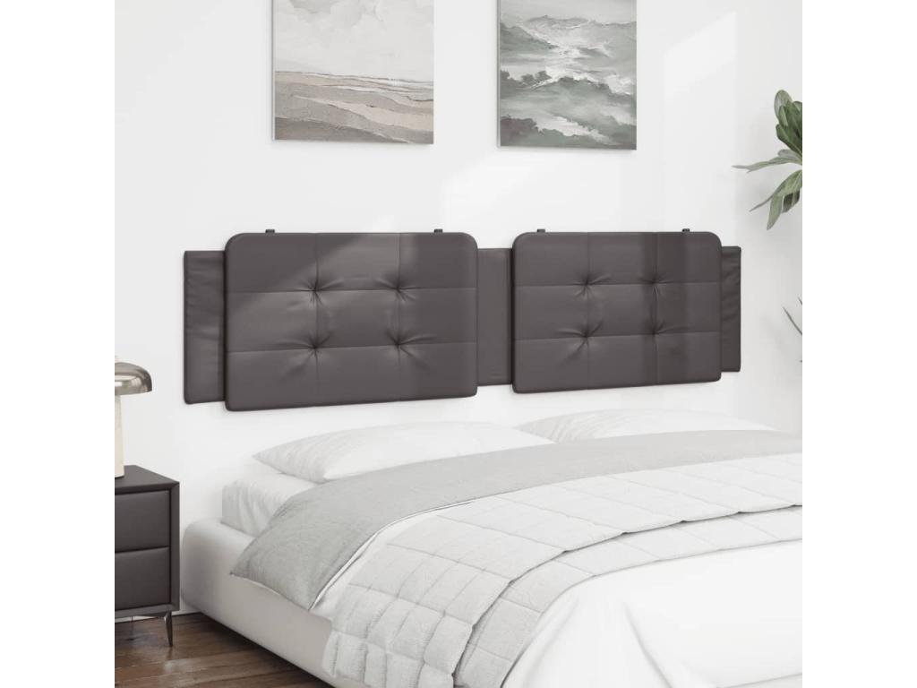 Gray Faux Leather Bed