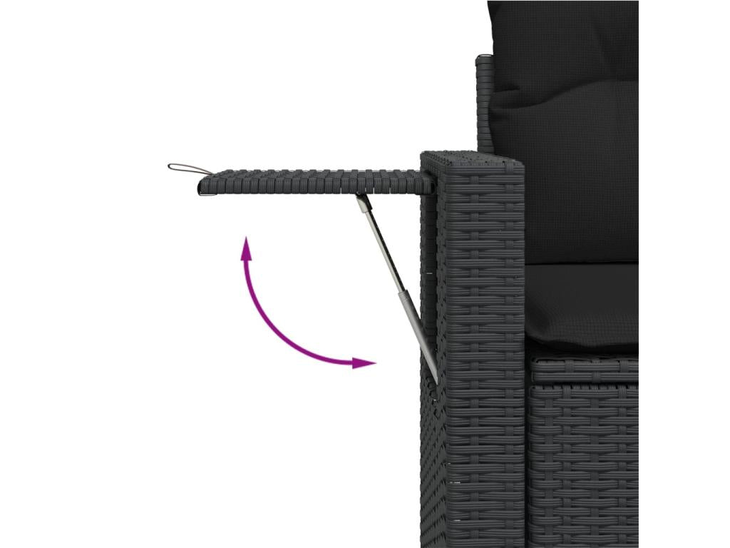 Black Woven Resin Wicker Outdoor Furniture Set - dlz1766587579543