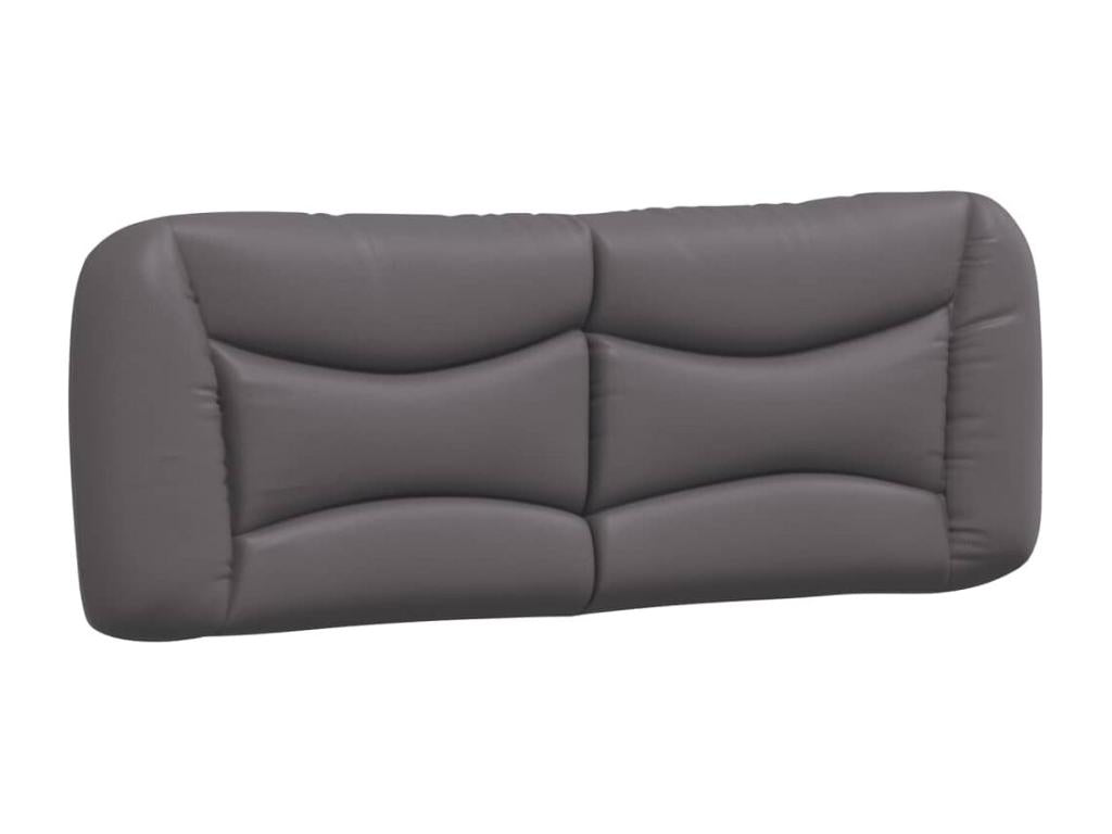 Gray Faux Leather Mattress, 140 x 190 cm