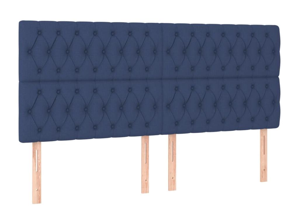 Blue Fabric Bed, 200 x 7 x 118 cm