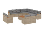 Beige Woven Resin Wicker Outdoor Furniture Set - dlz1766587862377