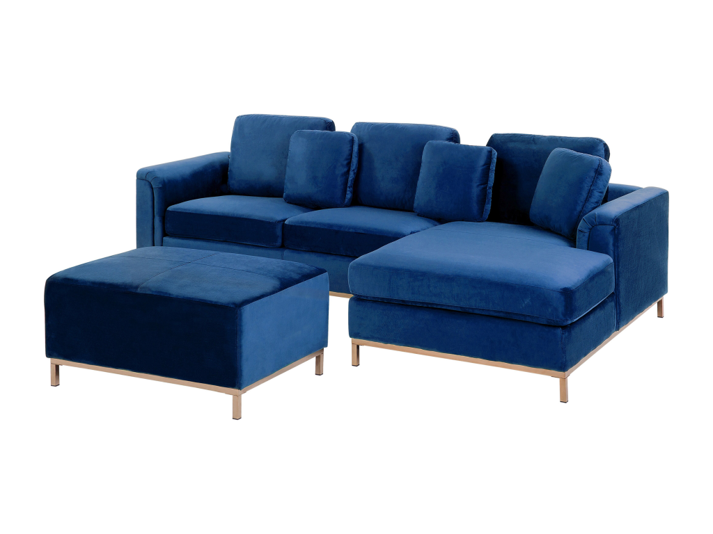 Blue Velvet Sofa