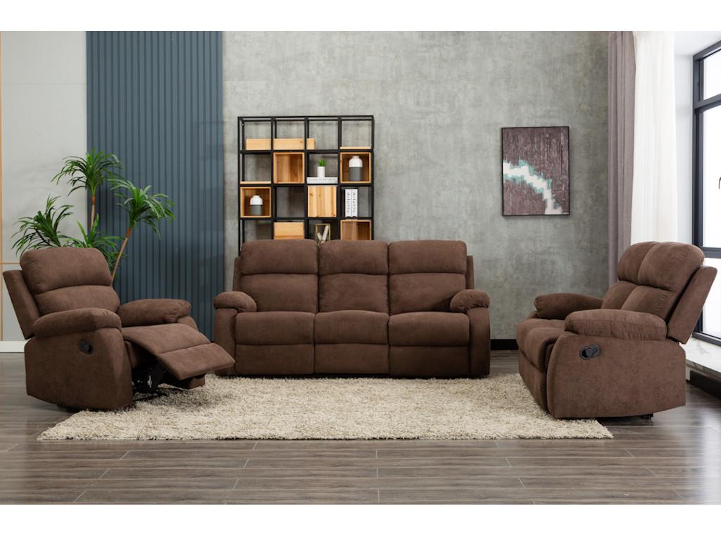 Brown Fabric Sofa