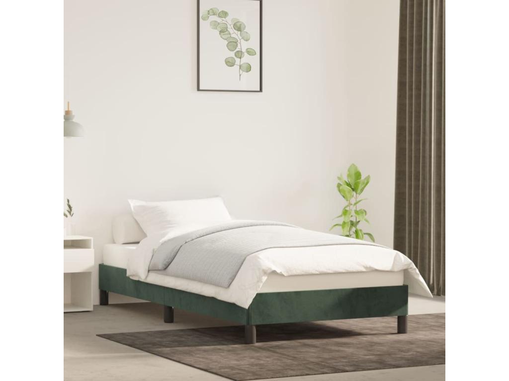 Green Velvet Mattress, 100 x 200 cm