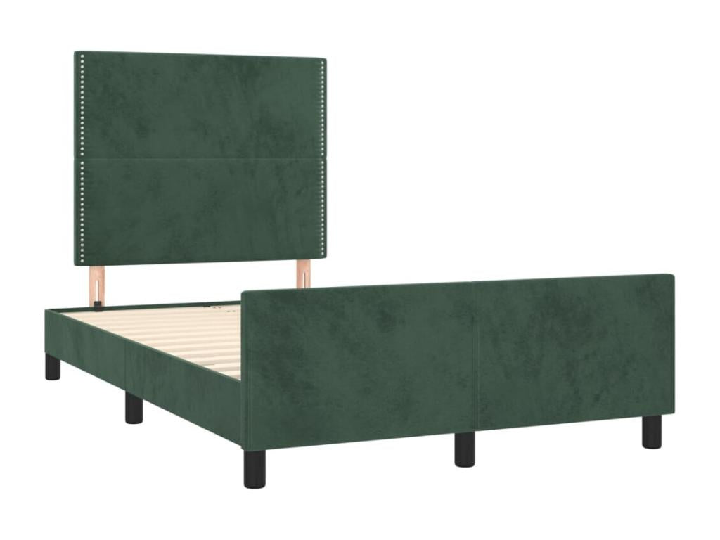 Green Velvet Bed Frame, 120 x 200 cm