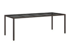 Brown Glass Table, 250 x 100 x 75 cm