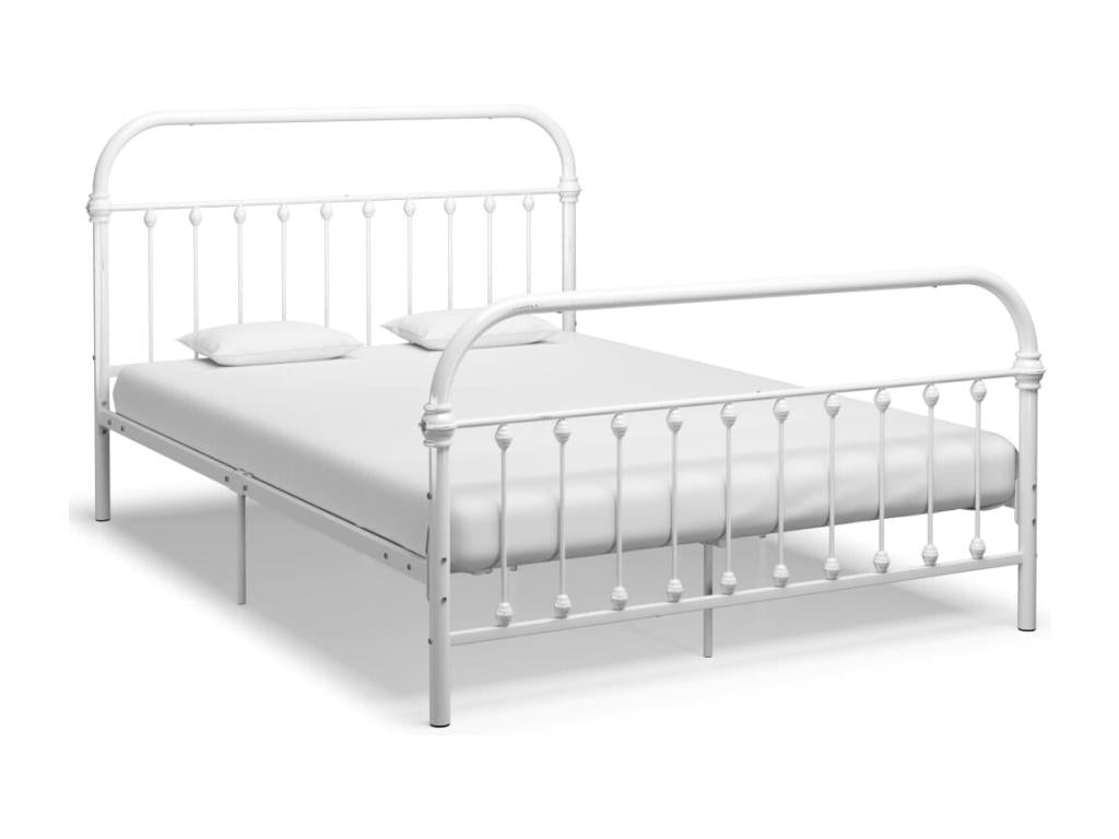 White Metal Bed Frame, 160 x 200 cm