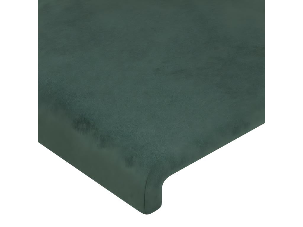 Green Velvet Bed, 183 x 16 x 78 cm