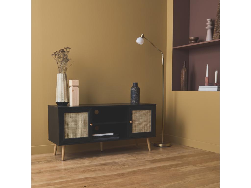 Black TV Stand, 120 x 39 x 56.5 cm