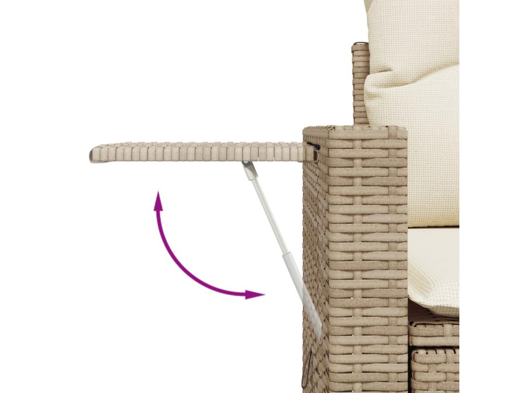 Beige Woven Resin Wicker Outdoor Furniture Set - dlz1766587712054