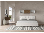 White Faux Leather Bed, 200 x 200 cm