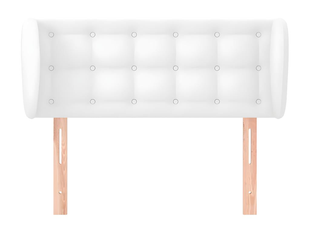 White Faux Leather Bed, 83 x 23 x 78 cm