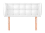White Faux Leather Bed, 83 x 23 x 78 cm