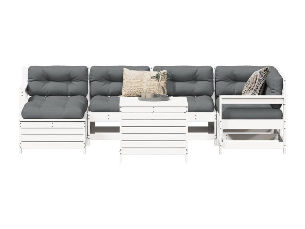 White Pine Wood Outdoor Furniture Set