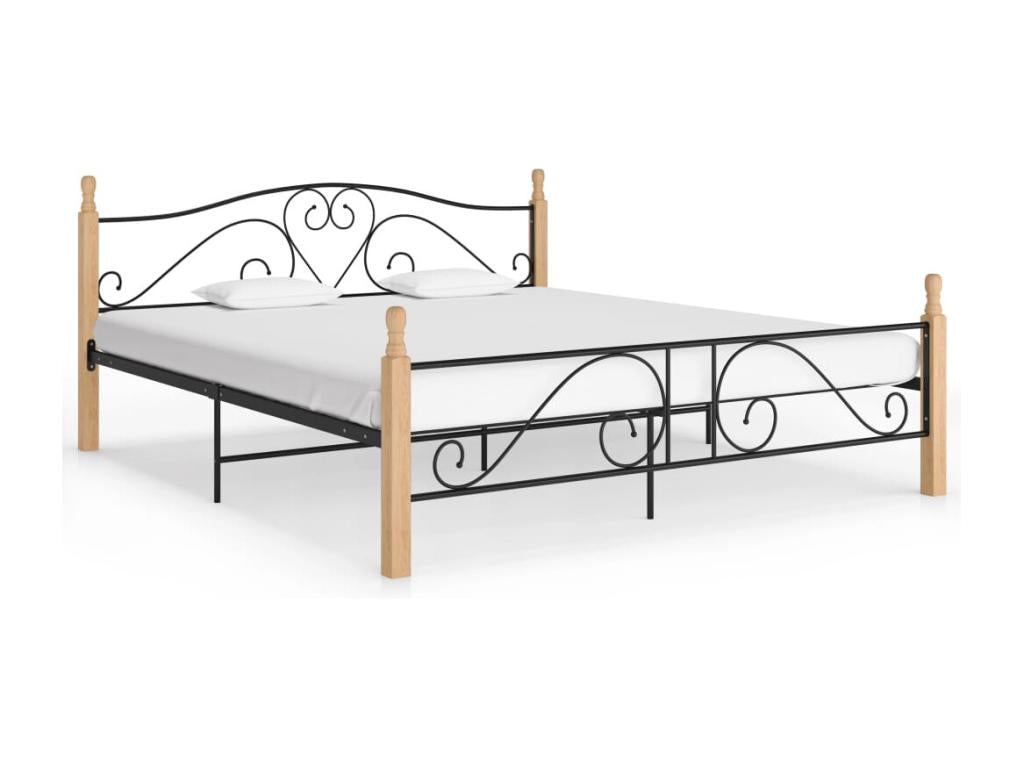 Black Metal Bed, 180 x 200 cm
