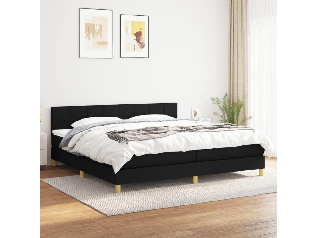 Black Fabric Mattress, 200 x 200 cm