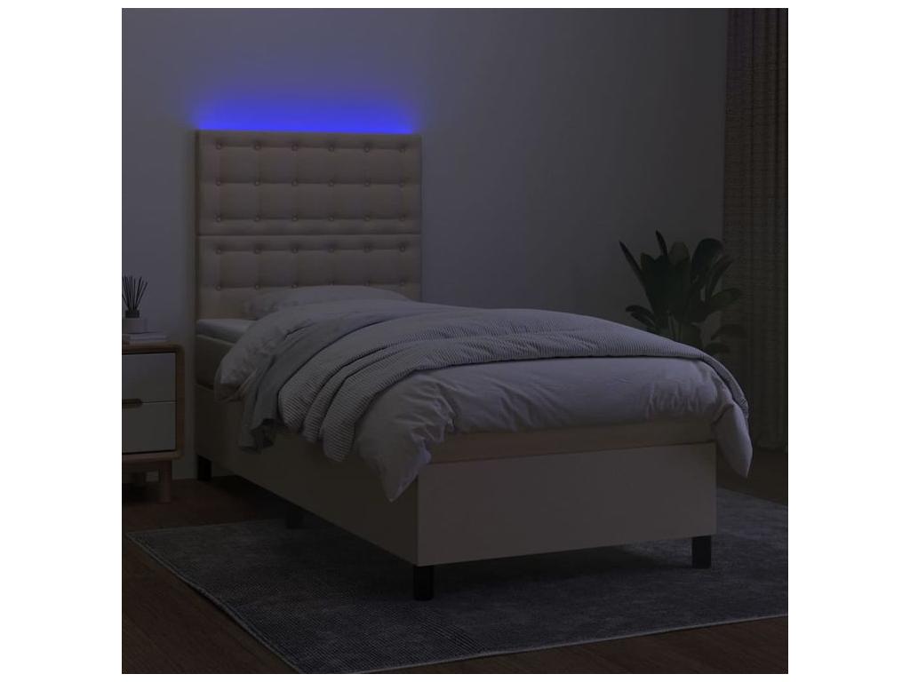 White Fabric Mattress, 90 x 200 cm