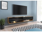 Black Oak Wood TV Stand, 180 x 30 x 33 cm